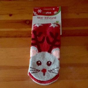fuzzy holiday socks
